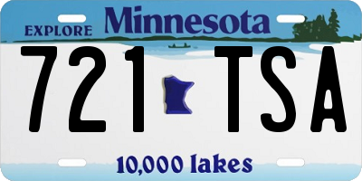 MN license plate 721TSA