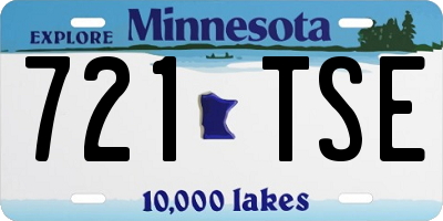 MN license plate 721TSE