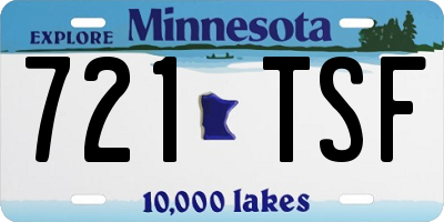 MN license plate 721TSF