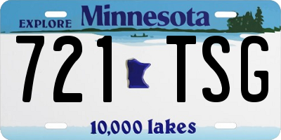 MN license plate 721TSG