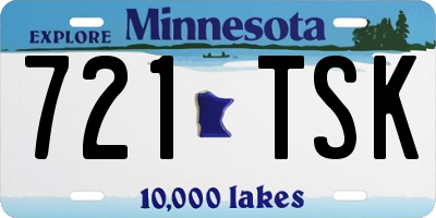 MN license plate 721TSK