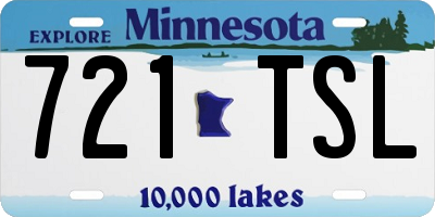 MN license plate 721TSL