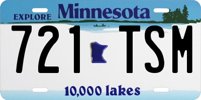 MN license plate 721TSM
