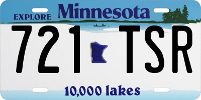 MN license plate 721TSR
