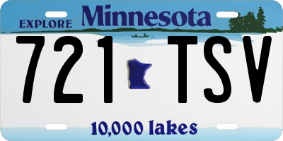 MN license plate 721TSV