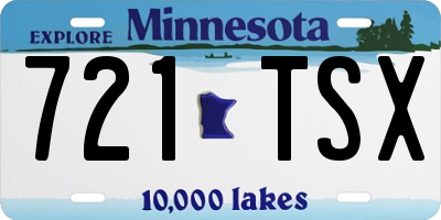 MN license plate 721TSX