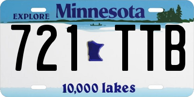 MN license plate 721TTB