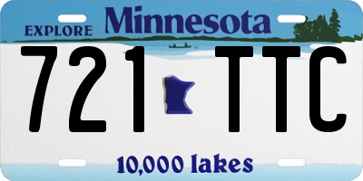 MN license plate 721TTC