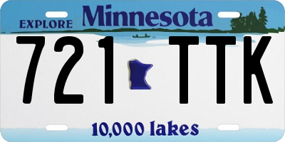 MN license plate 721TTK