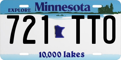 MN license plate 721TTO