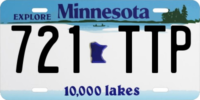 MN license plate 721TTP