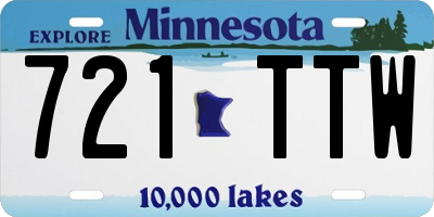 MN license plate 721TTW