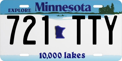 MN license plate 721TTY