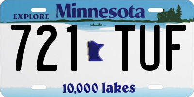 MN license plate 721TUF