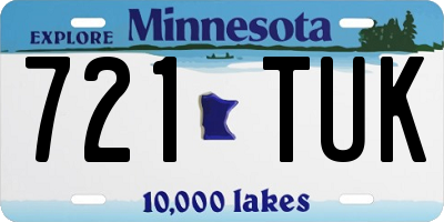 MN license plate 721TUK