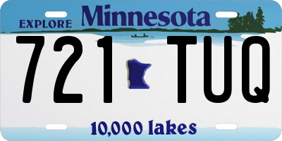 MN license plate 721TUQ