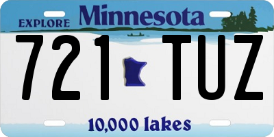 MN license plate 721TUZ