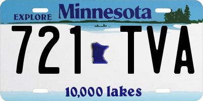 MN license plate 721TVA