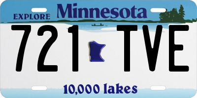 MN license plate 721TVE