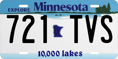 MN license plate 721TVS