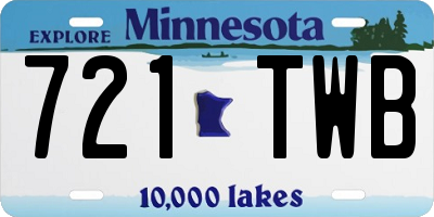 MN license plate 721TWB