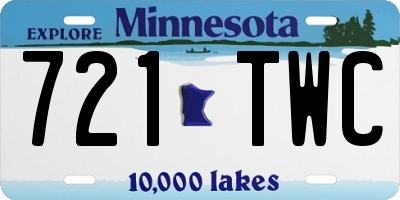 MN license plate 721TWC