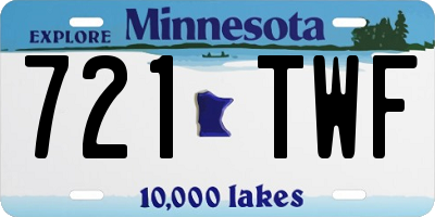 MN license plate 721TWF