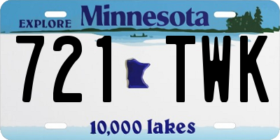 MN license plate 721TWK