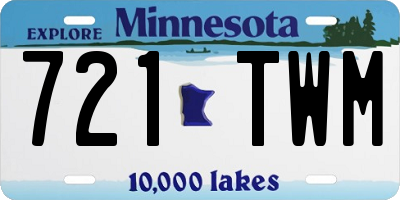 MN license plate 721TWM