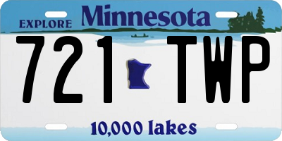 MN license plate 721TWP