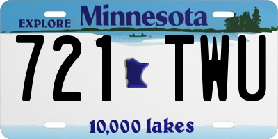 MN license plate 721TWU