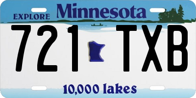 MN license plate 721TXB