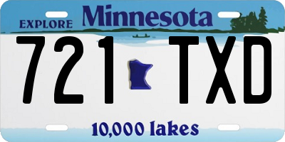 MN license plate 721TXD