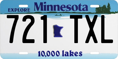 MN license plate 721TXL