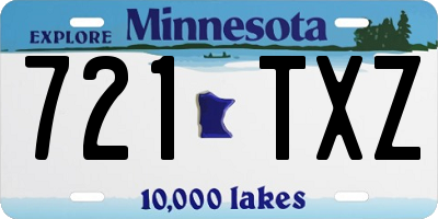 MN license plate 721TXZ