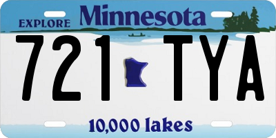 MN license plate 721TYA