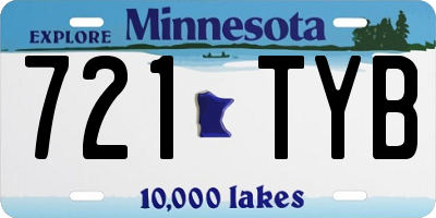 MN license plate 721TYB