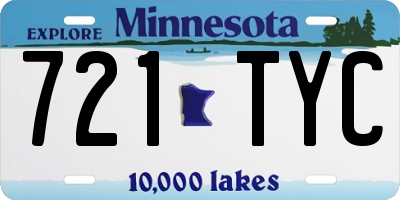 MN license plate 721TYC