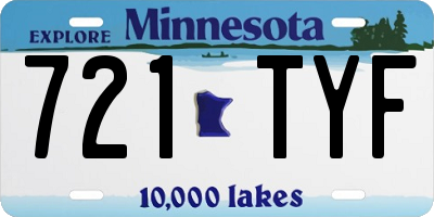 MN license plate 721TYF