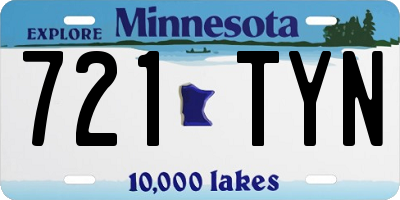 MN license plate 721TYN