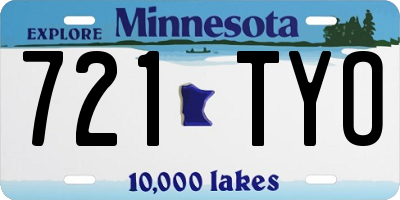 MN license plate 721TYO