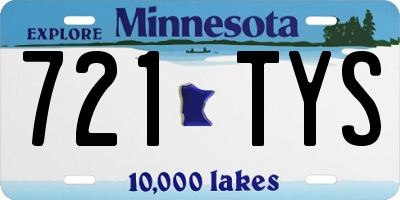 MN license plate 721TYS