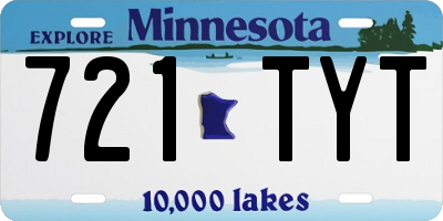 MN license plate 721TYT