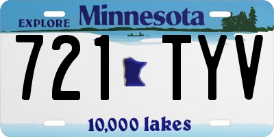 MN license plate 721TYV