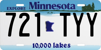 MN license plate 721TYY