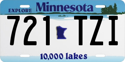 MN license plate 721TZI