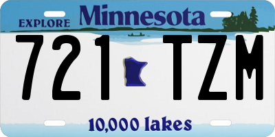 MN license plate 721TZM
