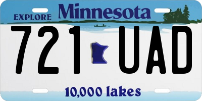 MN license plate 721UAD