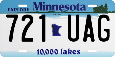 MN license plate 721UAG