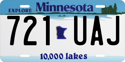 MN license plate 721UAJ